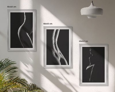 Zidna galerija Crno-bijele ženske siluete