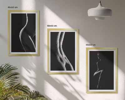 Zidna galerija Crno-bijele ženske siluete