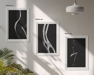 Zidna galerija Crno-bijele ženske siluete