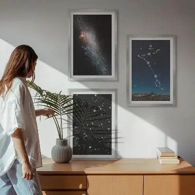 Kozmički krajolici galaksije Ribe triptih u okviru