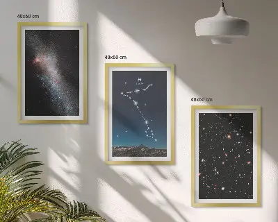 Kozmički krajolici galaksije Ribe triptih u okviru