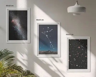 Kozmički krajolici galaksije Ribe triptih u okviru