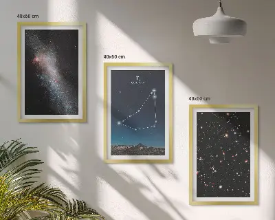 Galaksija u zviježđu Jarca triptih u okviru