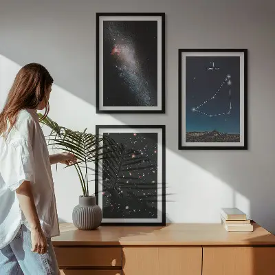 Galaksija u zviježđu Jarca triptih u okviru