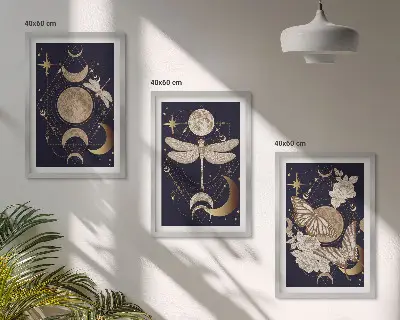 Zidna galerija prirodni motivi mjesečeva cvijeća