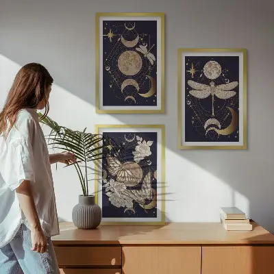 Zidna galerija prirodni motivi mjesečeva cvijeća