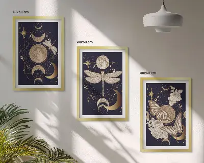 Zidna galerija prirodni motivi mjesečeva cvijeća