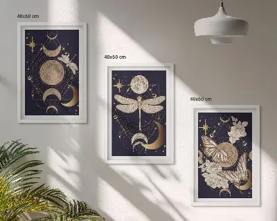 Zidna galerija prirodni motivi mjesečeva cvijeća