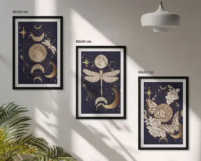 Zidna galerija prirodni motivi mjesečeva cvijeća