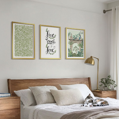 Set 3 slike u okviru Zeleno lišće biljaka arhitekture