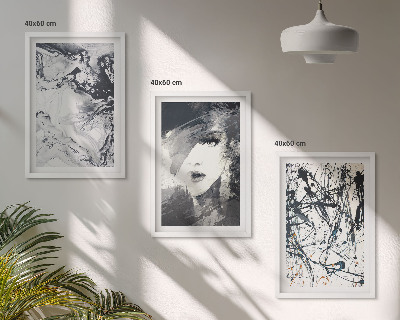 Zidna galerija Apstraktni crno-bijeli uzorci
