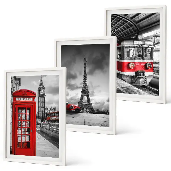 Triptih ikona London i Pariz u okviru