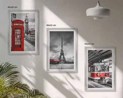 Triptih ikona London i Pariz u okviru