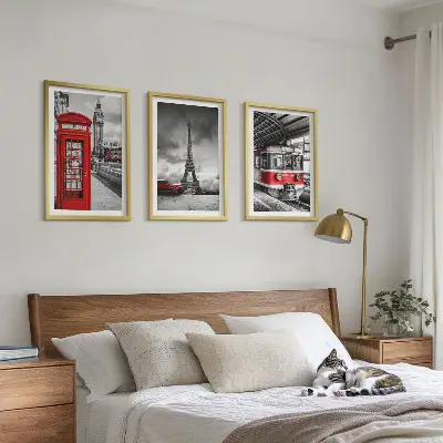 Triptih ikona London i Pariz u okviru