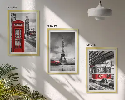 Triptih ikona London i Pariz u okviru