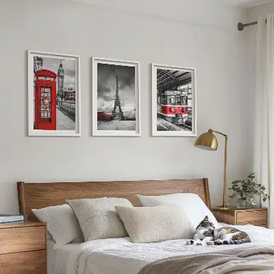 Triptih ikona London i Pariz u okviru