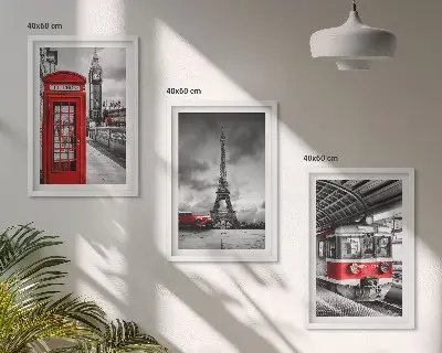 Triptih ikona London i Pariz u okviru