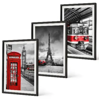Triptih ikona London i Pariz u okviru