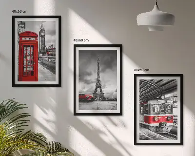 Triptih ikona London i Pariz u okviru