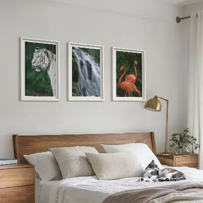 Zidna galerija tigrovi, vodopad, plamenci i priroda