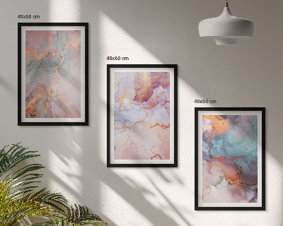 Set 3 slike u okviru Apstraktni pastelni uzorci