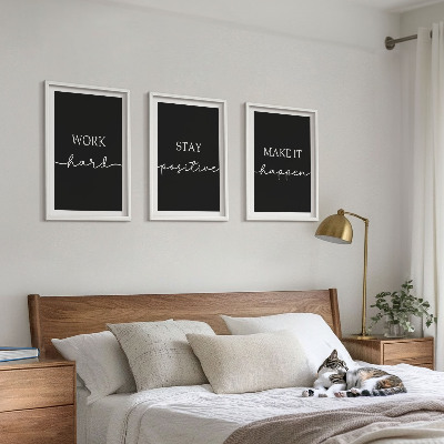 Zidna galerija Elegantni motivi na crnoj podlozi
