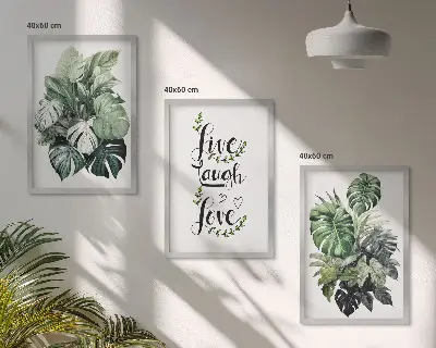Zidna galerija lisnato bilje koje živi, smije se i voli