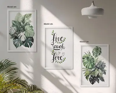 Zidna galerija lisnato bilje koje živi, smije se i voli