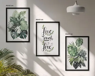 Zidna galerija lisnato bilje koje živi, smije se i voli