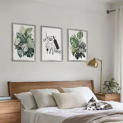 Set 3 slike u okviru motivi listova vinove loze