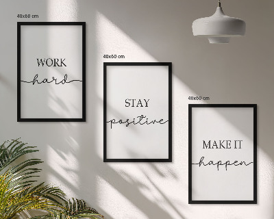 Zidna galerija Minimalistički motivacijski natpisi