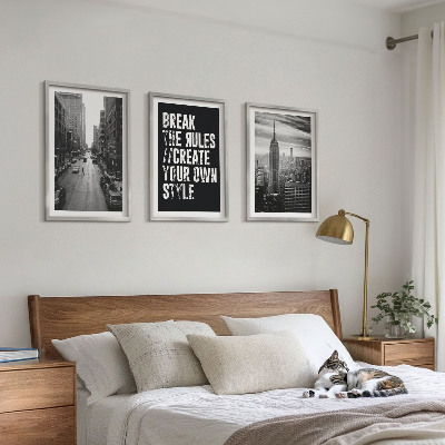 Set 3 slike u okviru Crno-bijela inspiracija za gradske ulice