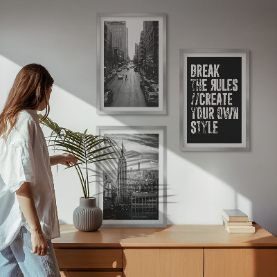 Set 3 slike u okviru Crno-bijela inspiracija za gradske ulice