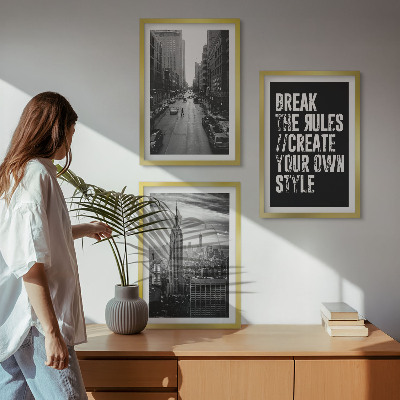 Set 3 slike u okviru Crno-bijela inspiracija za gradske ulice