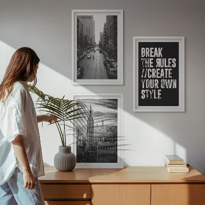 Set 3 slike u okviru Crno-bijela inspiracija za gradske ulice
