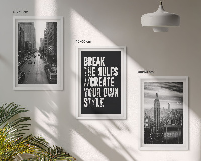 Set 3 slike u okviru Crno-bijela inspiracija za gradske ulice