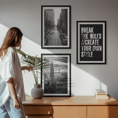 Set 3 slike u okviru Crno-bijela inspiracija za gradske ulice