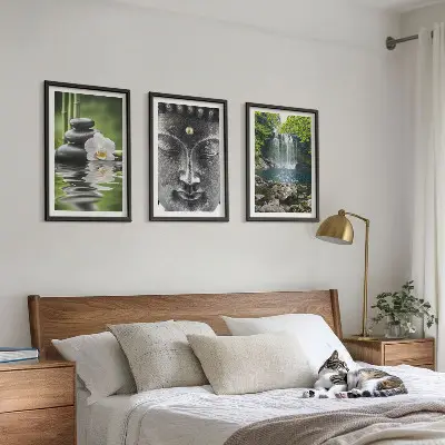Zidna galerija motiv vodenog Bude s harmonijskim kamenjem