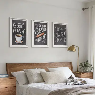 Set 3 slike s motivima kućne kuhinje u okviru