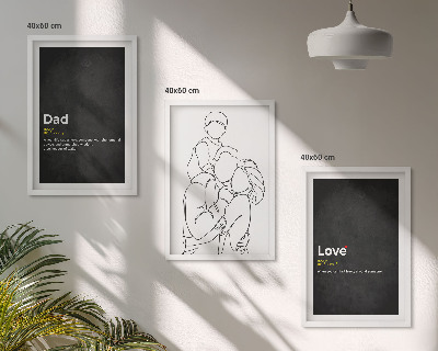 Zidna galerija Obiteljska linijska umjetnost ljubavno očinstvo