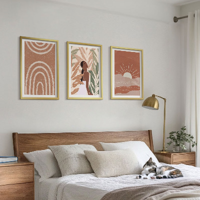 Set 3 slike u okviru Apstraktni oblici u boho stilu