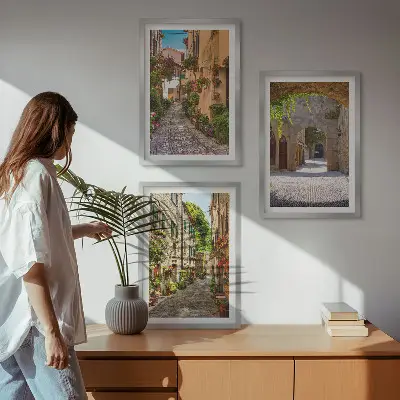 Zidna galerija cvijeće i arhitektura talijanskih ulica