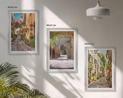 Zidna galerija cvijeće i arhitektura talijanskih ulica