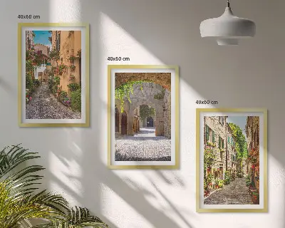 Zidna galerija cvijeće i arhitektura talijanskih ulica