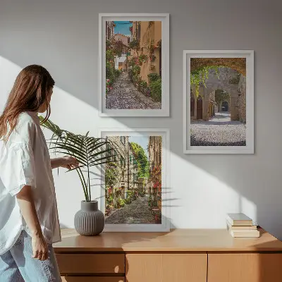 Zidna galerija cvijeće i arhitektura talijanskih ulica