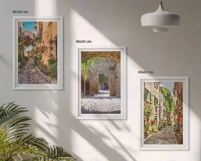 Zidna galerija cvijeće i arhitektura talijanskih ulica