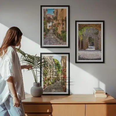 Zidna galerija cvijeće i arhitektura talijanskih ulica