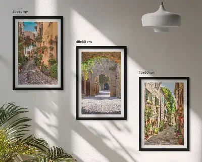 Zidna galerija cvijeće i arhitektura talijanskih ulica