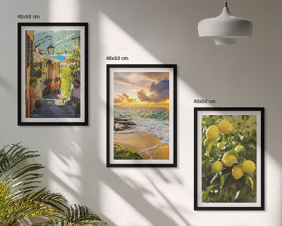 Zidna galerija Ulice, more, plaža, stabla citrusa