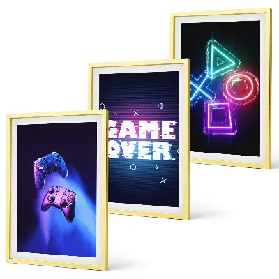 Zidna galerija gamepadi s motivom Game Over